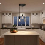 Yansun 3-LIGHT Black Vintage Cluster Pendant Ceiling W/ Clear Glass Shade. Fixed Price $35.99.
