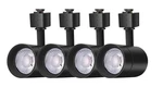 Flsnt 1-LIGHT Black Led Linear Track Lighting Mini Cylinder Step Head 4-PACK. Fixed Price $69.99.