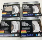4PK Commercial Electric In. Selectable Color Changing Canless Recessed Led Kit. Fixed Price $34.99.