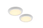 Commercial Electric 7IN White Led Flush Mount Ceiling Light Selectable 2-PACK. Fixed Price $24.90.