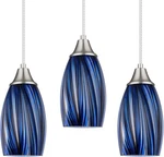 Dark Blue Glass Mini Pendant Light, Mixing Brown BLACK-3PACKS. Fixed Price $210.94.