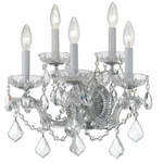 Crystorama Maria Theresa 5 Light Clear Crystal Chrome Sconce Ii 4404-CH-CL-MWP. Fixed Price $294.99.