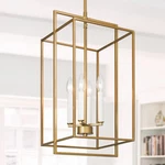 Gold Chandelier,modern 4-LIGHT Foyer Chandeliers Linear Lighting Fixture. Fixed Price $77.00.