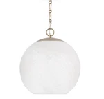 Cleo Globe Pendant, Capital Lighting, Matte Brass, Faux Alabaster, Msrp $300. Fixed Price $145.00.