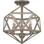 Ashley Harbour Intersect 3-LIGHT 14.5-IN Antique Nickel Incandescent Semi-flush. Fixed Price $109.99.