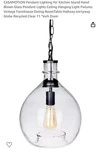 Casamotion Pendant Lighting Hand Blown Glass Fixtures 2-11 1-13 Lts.. Fixed Price $474.77.