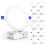 Sunco 12 Pack Recessed Lighting 6 Inch , Canless Ceiling Lights Slim With Jun.... Fixed Price $95.13.