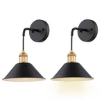 Pia Ricco 8.7 In. 1-LIGHT Vintage Black Battery Operated Wall Sconces (2-PACK). Fixed Price $39.85.