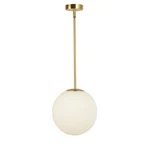 Efinehome Globe Pendant Matte White Glass Brass Finish One Light. Fixed Price $152.91.