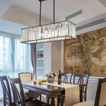 Modern Rectangular Crystal Chandeliers Pendant Ceiling Light For Dining Room Usa. Fixed Price $103.11.