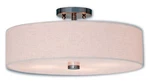Livex Lighting 52136 Meridian 4 18"W Single Semi-flush Nickel. Fixed Price $235.96.