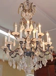 Schonbek 5410 Silver Scala 15 Light Rock Crystal Chandelier 40 X 28. Fixed Price $3950.00.