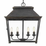 Golden Lighting 0804-4P Abingdon 21.25 Inch Antique Black Iron Penda. Fixed Price $267.95.