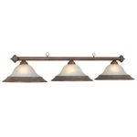 Ram Gameroom 3-LIGHT Billiard 54" Old Brown Finish .... Fixed Price $267.90.