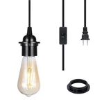 2-PACK Huibona Plug-in Pendant Light, 15FT Vintage Hanging Lantern Cord E26/E.... Fixed Price $30.29.