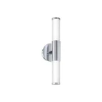 Eglo Palmera Chrome Led Bathroom Vanity Light With Etched Glass Shades. Fixed Price $86.14.