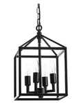 Merra 9.5 In. 4-LIGHT Hanging Black Caged Chandelier HCF-1602-00. Fixed Price $29.99.