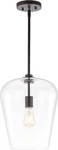 11.25" Oil Rubbed Bronze 1-LIGHT Iron And Glass Pendant Light, Adjustable Height. Fixed Price $125.99.