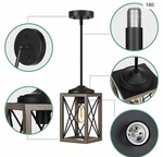 Dewenwils Farmhouse Pendant Light HHPL05A One Set. Fixed Price $35.92.