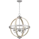 Progress Lighting Keowee 4-LIGHT Galvanized Orb Chandelier Antique White Accents. Fixed Price $55.00.