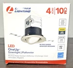 Lithonia Lighting Dimmable Downlight 4" Round White Recessed. Fixed Price $13.59.