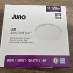 New Juno Lighting 90CRI Led 11IN 13LM 4000K Mvolt Zt Wh M6 Interior. Fixed Price $24.95.