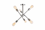 Elegant Lighting LD8003D17 Nickel Axel 6-LIGHT 17"W Semi-flush Ceiling Fixture. Fixed Price $162.00.
