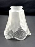 Minka Art Deco Glass Lamp Shade Frosted Bell Scallop Leaf 5 Tall. Fixed Price $12.99.