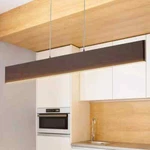 Jonathan Y Draper 32 In. Brown Led Metal Linear Pendant Light Wood Finish. Fixed Price $154.78.