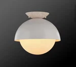 New Globe Electric Oswald 1-LIGHT Matte White Faux Wood Canopy, Frosted Glass. Fixed Price $22.99.