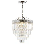 Jonathan Lighting JYL9006 Wyatt 12"W Led Crystal Mini - Nickel. Fixed Price $233.94.
