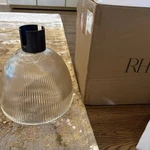 Restoration Hardware Prismatic Cloche Pendant 14 Glass Shade With Bronze Top. Fixed Price $130.00.