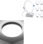 Lepro Bundle: 8.7" Led Ceiling + Pack 6" Recessed Lights, 5000K. Fixed Price $103.99.