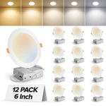 Mailcos 6 Ultra-thin Led INCH-12 Pack, WHITE-5CCT. Fixed Price $114.04.