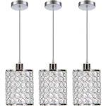 3 Pack Crystal Pendant Light, Modern Chrome Kitchen Island Lighting,c.... Fixed Price $114.80.