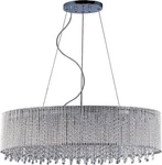 ET2 E23144-10PC Spiral Curled Metal Tubing With K9 Crystal Oval Chandelier. Fixed Price $349.98.