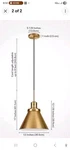 New Sealed Meyer And Cross Zeno 12 1-LIGHT Brushed Brass Pendant W/metal Shade. Fixed Price $24.99.
