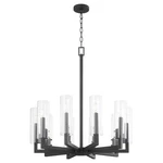 Textured Black Ten Light Chandelier From The Harbin Collection. Fixed Price $1160.00.