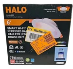 6" Halo Smart Wi-fi Led Recessed Downlight Canless Color Tunable White 1290L Rl. Fixed Price $17.00.