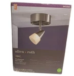 Allen + Roth, "aria" 4.5-IN Brushed Nickel Dimmable Led Flush Mount Spot Light. Fixed Price $42.00.