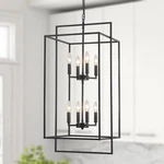 Black Farmhouse Chandelier, Tiered Lantern Pendant Light Entryway Fixtu.... Fixed Price $312.96.