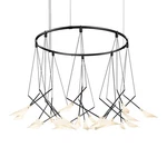 Sonneman SLS1169 Suspenders 24 Light 54"W Led Ring Chandelier - Black. Fixed Price $5990.00.