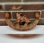 Elk Themed Hardwood Candelabra Topper - Hand Carved Taper Candle Holder Vintage. Fixed Price $22.99.