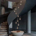 Tkhky Large Crystal Glass Pendant Chandelier. Fixed Price $250.00.