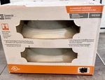 Commercial Electric 13 Flush Mount Twin Pack White Frosted Glass 442616. Fixed Price $51.00.