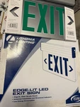 Lithonia Lighting Edge-lit Led Exit Sign Green Letters Wall Ceiling Mount. Fixed Price $75.00.