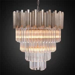 Elegant 5-TIER Crystal Chandelier In Polished Nickel. Fixed Price $2965.00.
