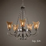 Uttermost 21007 Vetraio Chandelier 5 Light Metal/brass/glass -traditional. Fixed Price $900.00.