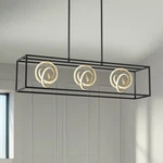 Possini Euro Christy 35 1/2" Black Gold 3-LIGHT Led Island Pendant. Fixed Price $499.99.