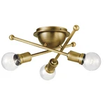 Kichler 43196 Brass Armstrong 3-LIGHT 15"W Semi-flush Ceiling Fixture. Fixed Price $151.99.